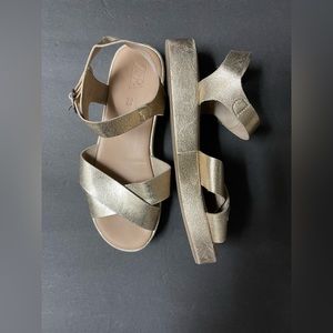 Zara gold sandals